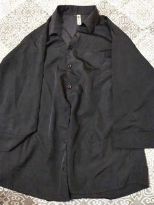 Black Button-Down Shirt