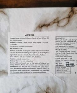 MINISO CANDLE &amp; REEF DIFFUSER IN BOX SPRING MAGIC