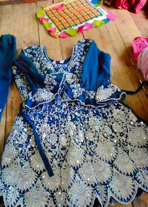 Blue Embroidered Kurta Set