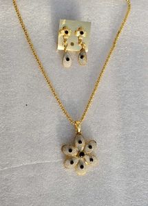 HIGH QUALITY SILVER NECKLACE WITH EARRINGS