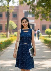 Navy One Piece Sleeveless Dress