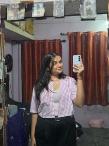 Checked Crop Top Shirt