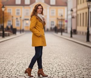 Stylish Mustard Women's Coat