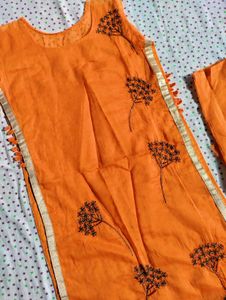 Orange Kurta Material