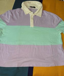 Pastel Colorblock Polo Top