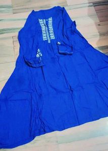 Pure Cotton Blue Kurta For Women And Girls
