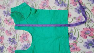 Elegant Green Floral Saree with stitched blouse