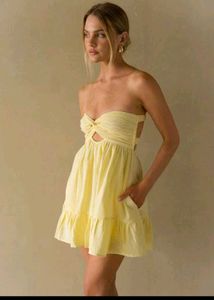 Vintage Tie Up Strapless Frock 🎀