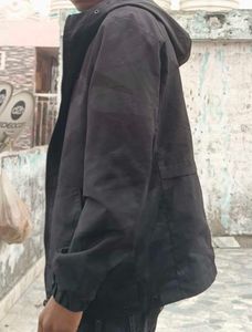 Stylish Black Hooded Jacket