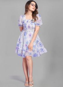 Floral Print Mini Dress