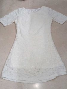 White Lace Mini Dress