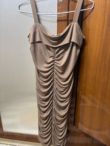 Elegant Brown Bodycon Dress