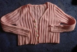 Pink Knit Cardigan