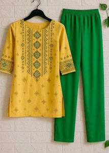 💥Combo 2 Set Short Kurti And Pant