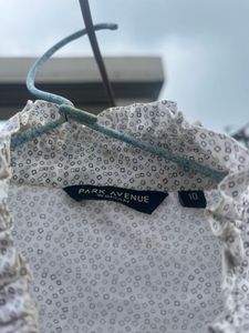 Patterned Shirt With Frilled Collars