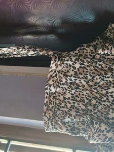 Leopard Print Wrap Top