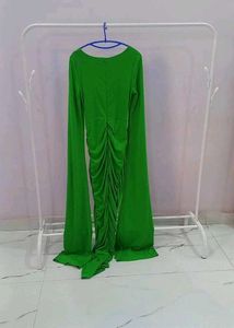 Green Ruched Party Dress