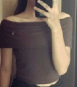 Stylish Brown Off-Shoulder Top