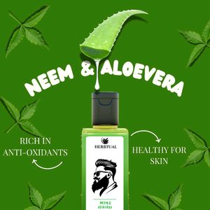 Herbtual Neem &amp; Aloe Face Wash For Mens