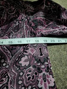 Purple Paisley Open Front Cardigan