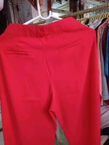 Straight Trousar Red Colour New Condition