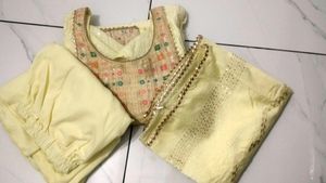 Suit ___ Shirt With Dupatta And Palazzo