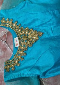 Teal Embroidered Indian Dress 👗 New