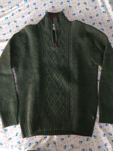 ZARA (original) PURL KNIT QUARTER-ZIP SWEATER