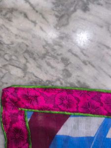 Elegant Blue Printed Saree