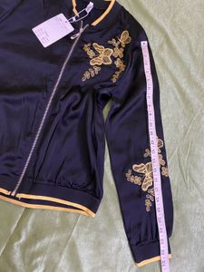 Butterfly Embroidered Bomber Jacket Bust 34-38