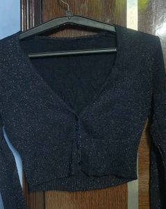 Sparkling Black Cardigan