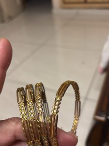 Gold Tone Bangle Set