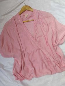 H&amp;M Pink Striped Top