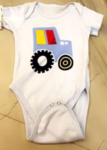Combo Of 2 Cute Tractor Print Onesie💙