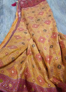 Heavy Pashmina Silk Saree