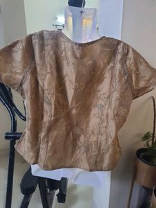 Diwali Special Stylish Gold Embroidered Blouse