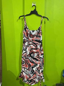 Swirl Print Mini Dress