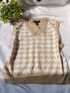 Imported Houndstooth Sweater Vest