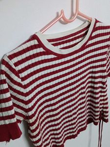 Striped Ribbed Crop Top