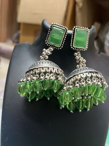 Big Green Earrings