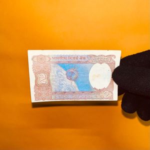 Rare 2 Rupee Note Alignment errors UNC