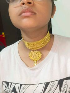 Gold Plated Indian Choker Necklace
