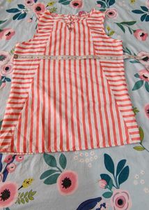 Pink And White Strips Top ( Bust 36)
