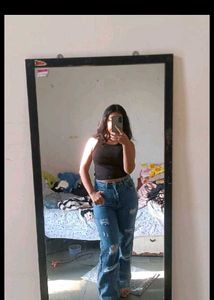 Ripped Wide Leg Jeans
