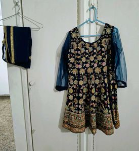 Pretty Blue Sharara Set