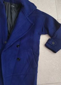 Blue Wool Blend Coat