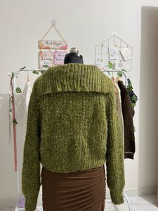 Olive Green Knit Cardigan( it’s new