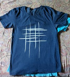 Blue Graphic t-shirt combo for women