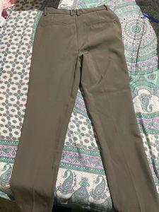 Korean Brown Wide-Leg Trousers