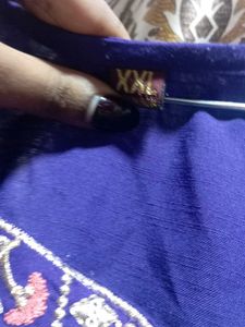 Purple Embroidered Kurti
